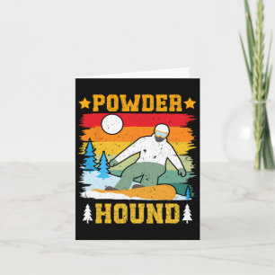 Cartão Snowboarder Powder Hound Engraçado Crianças de Sno