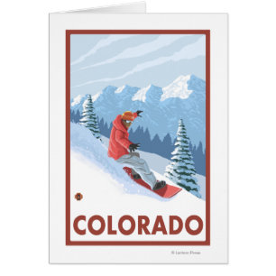 Cartão Snowboarder SceneColorado