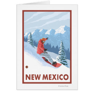 Cartão Snowboarder SceneNew México
