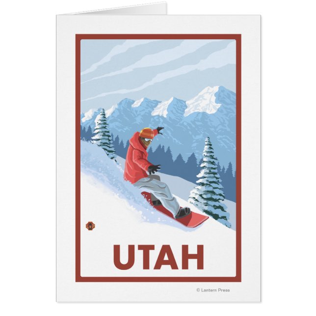 Cartão Snowboarder SceneUtah (Frente)