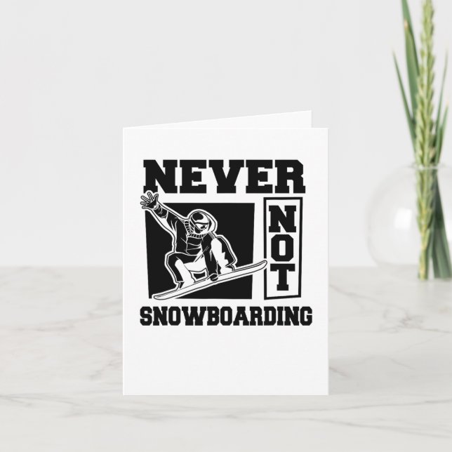 Cartão Snowboarder Snowboard - Placa de neve para esporte (Frente)