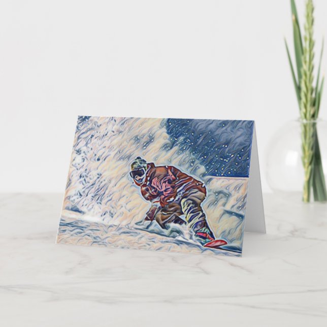 Cartão Snowboarding (Frente)