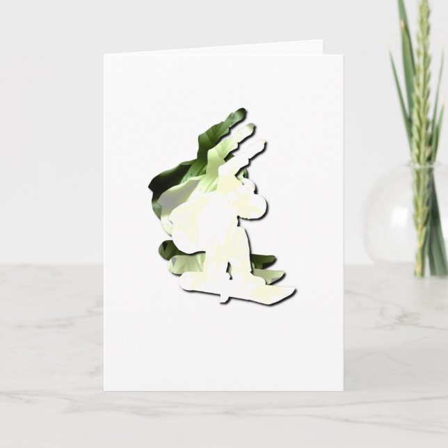 Cartão Snowboarding Design Greeting Cards (Frente)