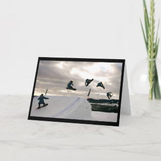 Cartão Snowboarding Tricks Greeting Card