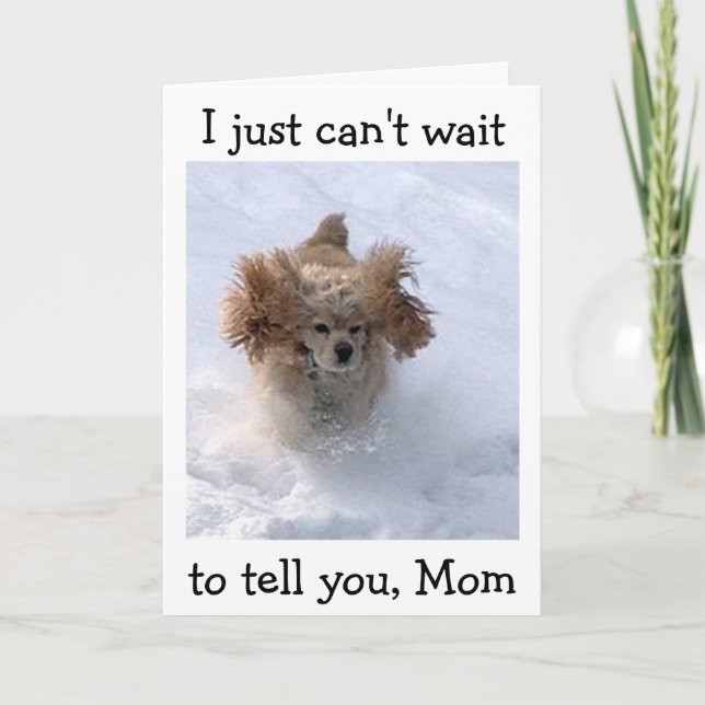 CARTÃO **SNOWBOUND COMEDIC DOG** FOR MOM'S BIRTHDAY (Frente)