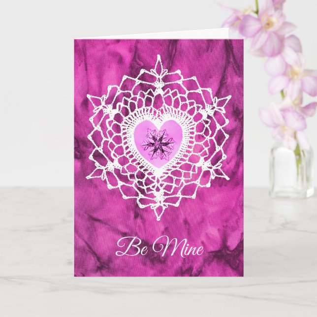 Cartão Snowcatcher Amore Heartflake Greeting Card (Orquídea)