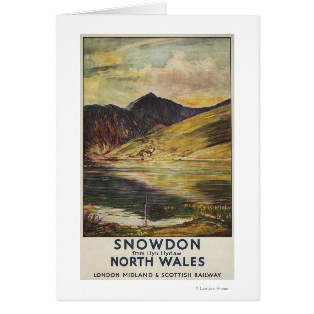 Cartão Snowdon Mountain View Poster (Frente)