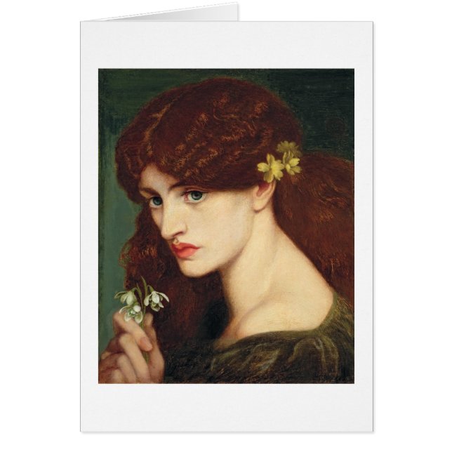 Cartão Snowdrops, 1873 (óleo em canvas) (Frente)