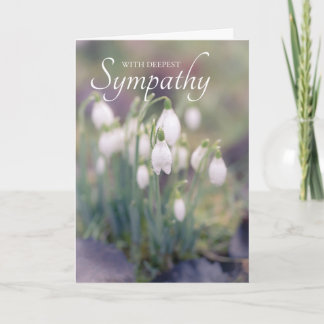 Cartão Snowdrops Sympathy Card