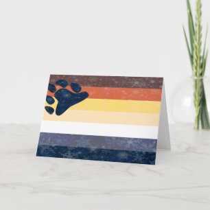 Cartão Snowflake do Orgulho de Urso