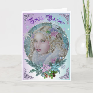Cartão Snowflake fairy Christmas Yule greeting card
