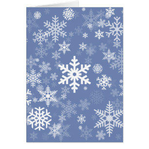 Cartão Snowflakes Graphic Customize Color Background on a