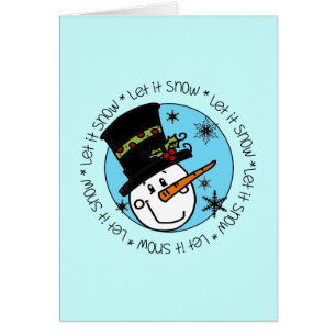 Cartão Snowman Deixe-o nevar