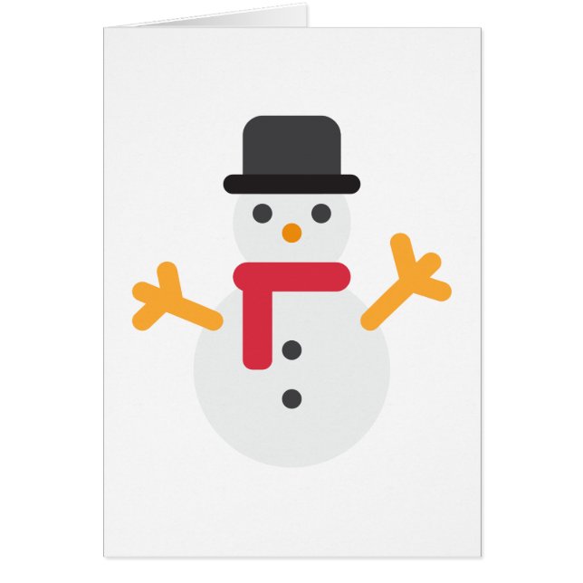 Cartão snowman emoji de natal (Frente)
