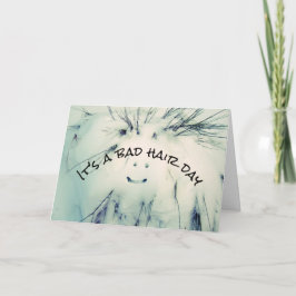 Cartão Snowman mau cabelo dia engraçado derretimento de n