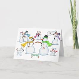 Cartão Snowman Snow Ball