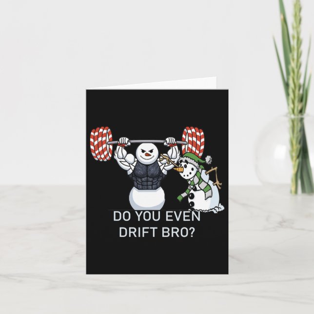 Cartão Snowman Weising Bodybuilding Funny Workout (Frente)