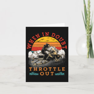 Cartão Snowmobile Sled Quando Em Dúvida Acelera O Inverno