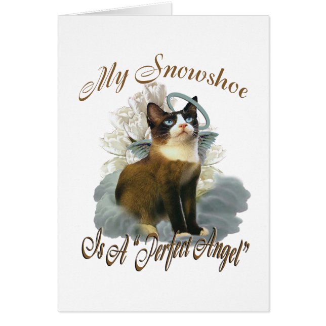 Cartão Snowshoe Perfect Angel (Frente)
