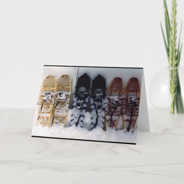 Cartão Snowshoes (Frente)