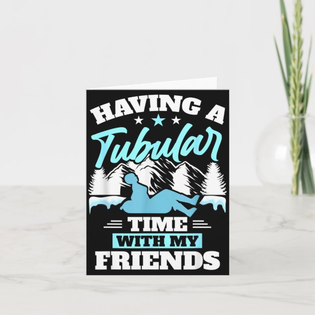 Cartão Snowtubing Winter Srts Snow Tubing  (Frente)