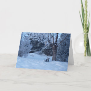 Cartão Snowy Bench Card