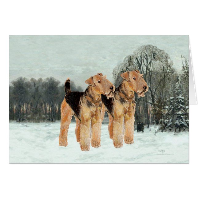 Cartão Snowy Day (Frente Horizontal)