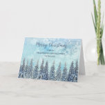Cartão Snowy Forest Grandson e o Natal da Esposa<br><div class="desc">Feliz Natal para o neto e sua esposa...  com uma floresta de cor-de-água nevada e um verso pensativo.</div>
