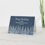 Cartão Snowy Forest Grandson e o Natal da Esposa<br><div class="desc">Feliz Natal para o neto e sua esposa...  com uma floresta de cor-de-água nevada à noite...  e um verso bem pensado.</div>