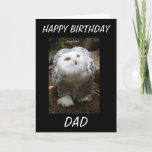 CARTÃO SNOWY OWL BIRTHDAY CARD<br><div class="desc">CUSTOMIZE FRONT,  AND INSIDE OF CARD</div>