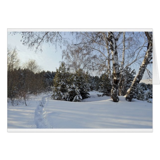 Cartão Snowy Winter Day (Frente Horizontal)