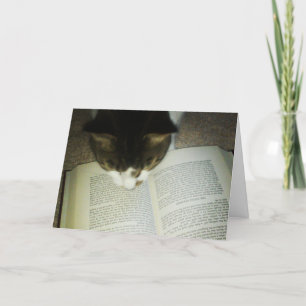 Cartão "Snugafur Likes to Read" Congratulatory