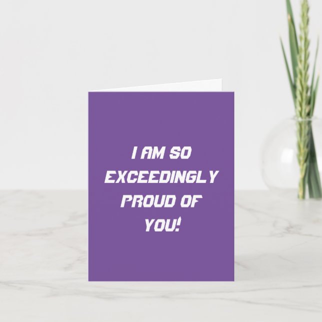 Cartão So Exceedingly Proud of You (Purple) (Frente)
