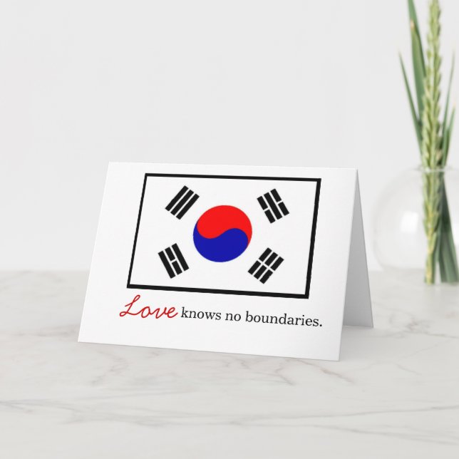 Cartão so korean adoption greeting card (Frente)