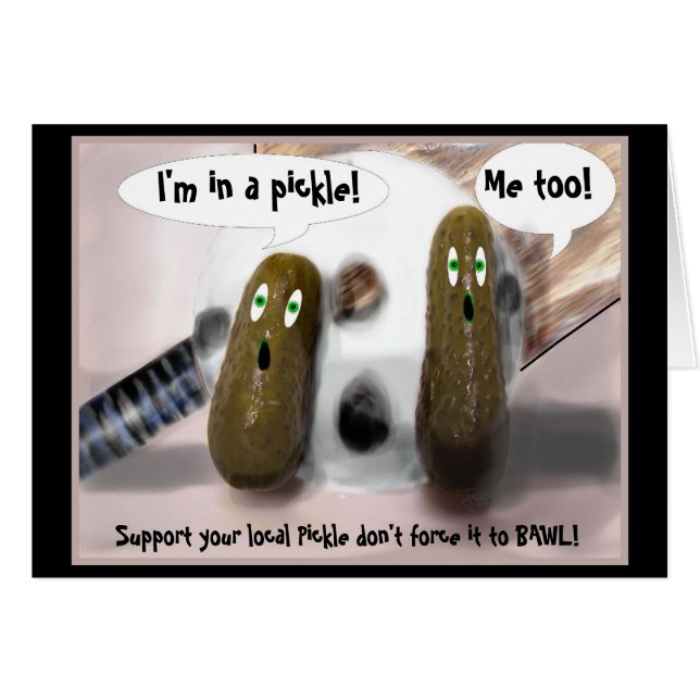 Cartão Só mais uma banda desenhada Gherkin outra vez (Frente Horizontal)