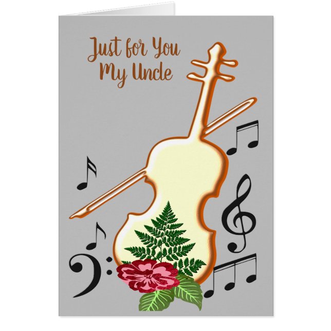 Cartão Só para o seu tio. (Frente)