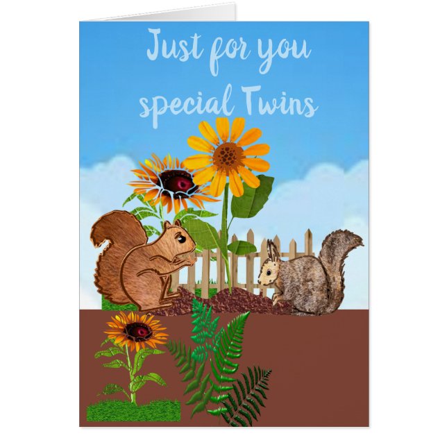Cartão Só para vocês gêmeos especiais (Frente)