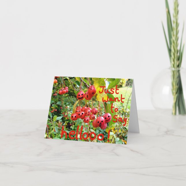 Cartão Só quero dizer Hellooo! (Frente)