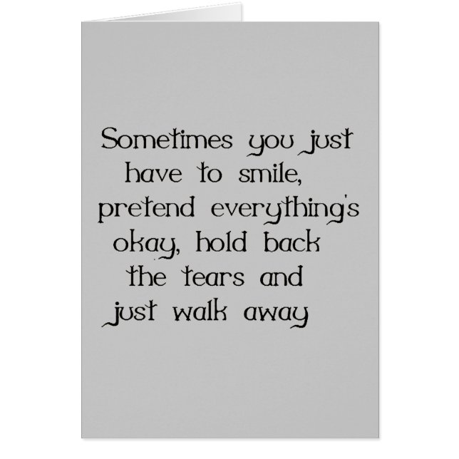 CARTÃO SÓ SORRI E SE AFASTE DO DESAPONTAMENTO DA SONDADE (Frente)