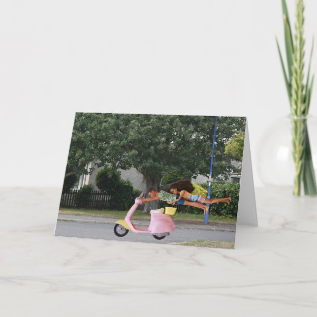 Cartão Só temos que ficar e continuar. (Frente)