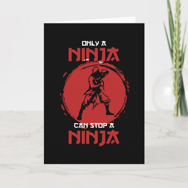 Cartão Só um Ninja pode parar um Ninja Fighter (Frente)