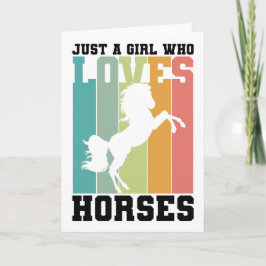 Cartão Só uma garota que ama Cavalos | Garota-cavalo