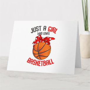 Cartão Só uma garota que ama uma moça de basquete