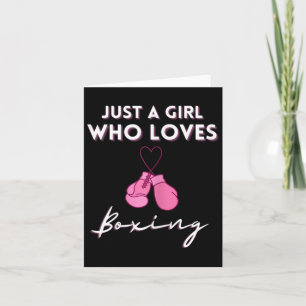 Cartão Só Uma Menina Que Adora Boxing Legal Girls Boxing