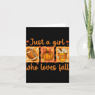 Cartão Só Uma Menina Que Adora Pumpkin Caiu Homens De Out
