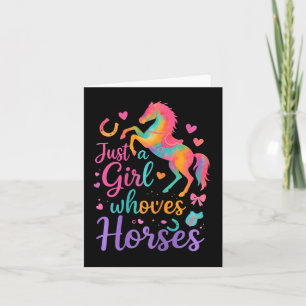 Cartão Só Uma Menina Que Ama Cavalos Presentes Que Andam 