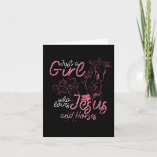 Cartão Só Uma Menina Que Ama Jesus E Cavalos Cavaleiros C