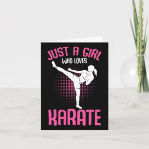 Cartão Só Uma Menina Que Ama Karate Kids Girls