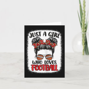 Cartão Só Uma Menina Que Ama O Futebol Americano Bonito