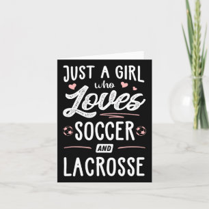 Cartão Só Uma Menina Que Ama O Futebol E O Lacrosse Dotan